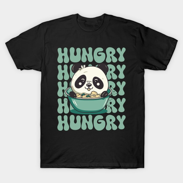 Hungry cute panda T-Shirt by CEYLONEX